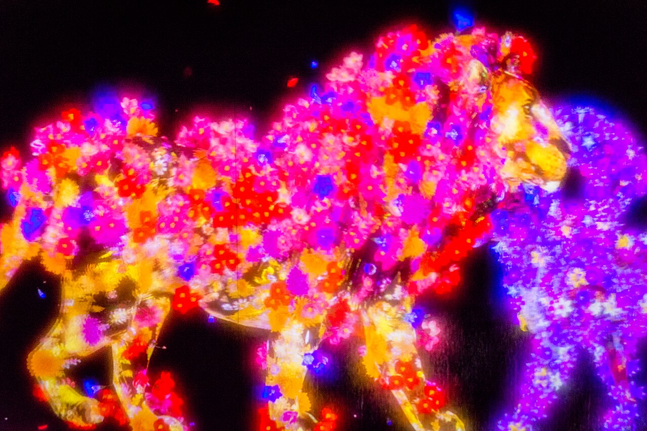 teamLab Borderless Odaiba interior projection